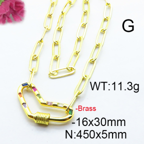 Fashion Brass Necklace  F6N403180vhkb-J66