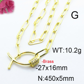 Fashion Brass Necklace  F6N403181vhkb-J66