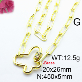 Fashion Brass Necklace  F6N403182vhkb-J66