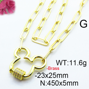 Fashion Brass Necklace  F6N403183vhkb-J66