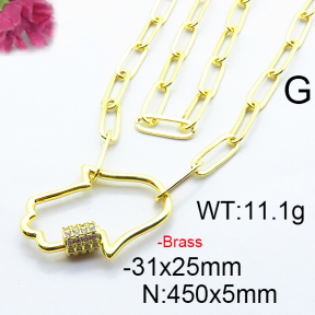 Fashion Brass Necklace  F6N403184vhkb-J66