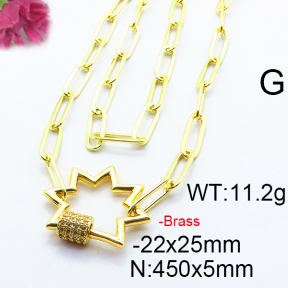 Fashion Brass Necklace  F6N403187vhkb-J66