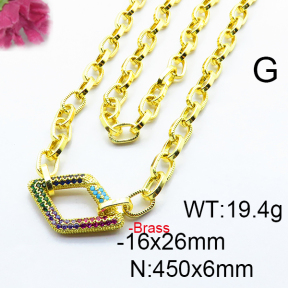 Fashion Brass Necklace  F6N403194vhnv-J66