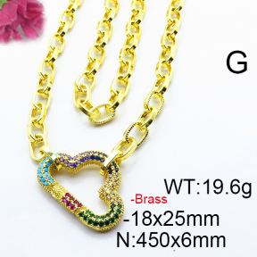 Fashion Brass Necklace  F6N403198vhnv-J66