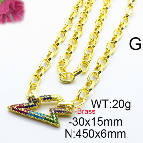 Fashion Brass Necklace  F6N403200vhnv-J66