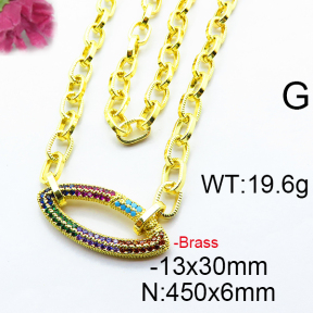 Fashion Brass Necklace  F6N403202vhnv-J66