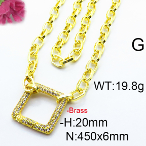 Fashion Brass Necklace  F6N403203vhnv-J66