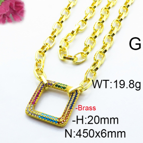 Fashion Brass Necklace  F6N403204vhnv-J66