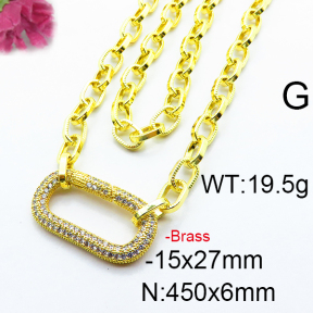 Fashion Brass Necklace  F6N403205vhnv-J66
