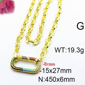 Fashion Brass Necklace  F6N403206vhnv-J66