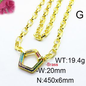 Fashion Brass Necklace  F6N403208vhnv-J66