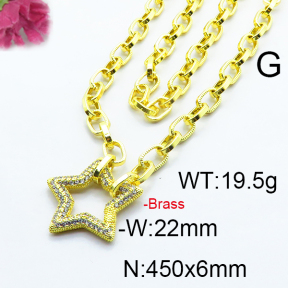 Fashion Brass Necklace  F6N403211vhnv-J66