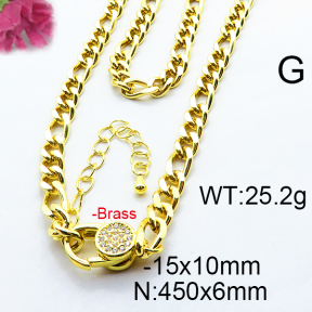 Fashion Brass Necklace  F6N403217vhnv-J66