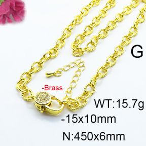 Fashion Brass Necklace  F6N403220vhnv-J66