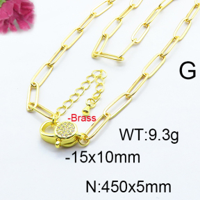 Fashion Brass Necklace  F6N403221vhnv-J66
