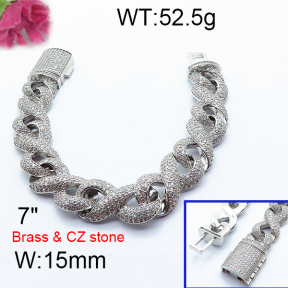 Fashion Brass Bracelet  F6B404450bnnb-905