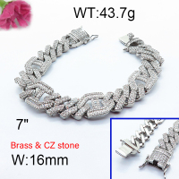 Fashion Brass Bracelet  F6B404454bpjb-905