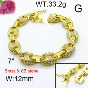 Fashion Brass Bracelet  F6B404456amaa-905