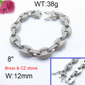 Fashion Brass Bracelet  F6B404459bnib-905