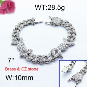 Fashion Brass Bracelet  F6B404466akma-905