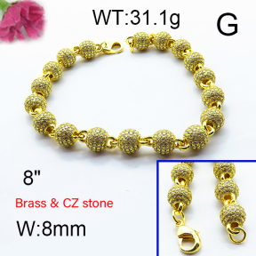 Fashion Brass Bracelet  F6B404469bnlb-905