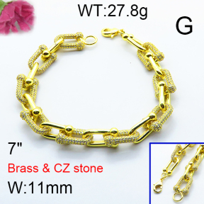 Fashion Brass Bracelet  F6B404545bokb-905