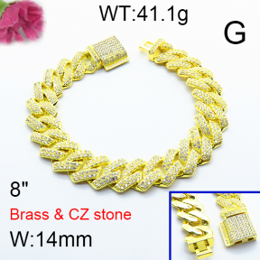 Fashion Brass Bracelet  F6B404547amia-905