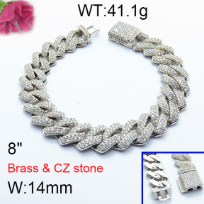 Fashion Brass Bracelet  F6B404548bmmb-905
