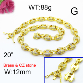 Fashion Brass Necklace  F6N403125hmbb-905