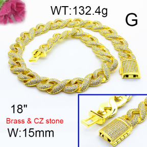 Fashion Brass Necklace  F6N403128hkjb-905