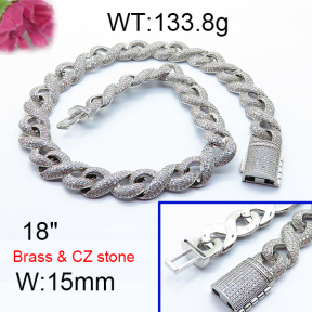 Fashion Brass Necklace  F6N403130hlib-905