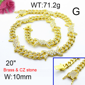 Fashion Brass Necklace  F6N403133hbnb-905