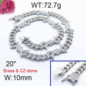 Fashion Brass Necklace  F6N403135hhkb-905