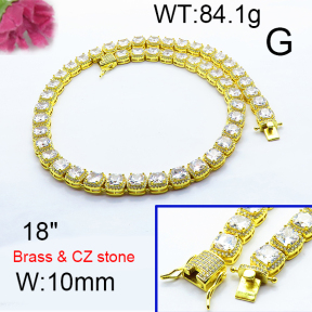 Fashion Brass Necklace  F6N403140hopb-905