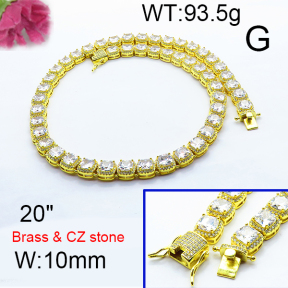 Fashion Brass Necklace  F6N403141ihpb-905