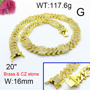 Fashion Brass Necklace  F6N403145ihlb-905