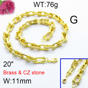 Fashion Brass Necklace  F6N403226ihpb-905