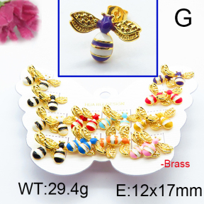 Fashion Brass Earrings  F6E301085vhmv-K01