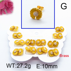 Fashion Brass Earrings  F6E301099vhmv-K01