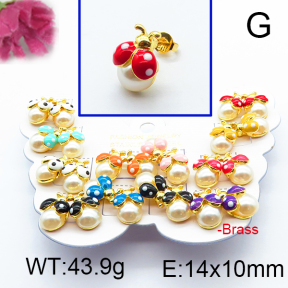 Fashion Brass Earrings  F6E301115vhmv-K01