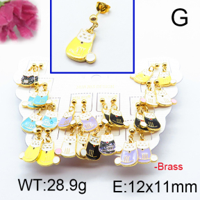 Fashion Brass Earrings  F6E301120vhmv-K01