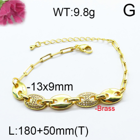 Fashion Brass Bracelet  F6B404551vhov-J125