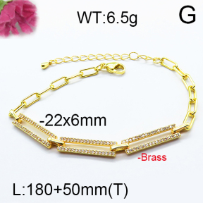Fashion Brass Bracelet  F6B404552ahpv-J125