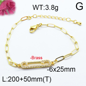 Fashion Brass Bracelet  F6B404558vhnv-J125