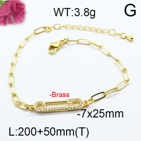 Fashion Brass Bracelet  F6B404559vhnv-J125