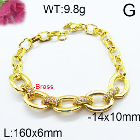 Fashion Brass Bracelet  F6B404601biib-J125