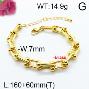 Fashion Brass Bracelet  F6B404607vhmv-J125