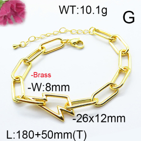Fashion Brass Bracelet  F6B404611vhmv-J125