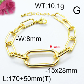 Fashion Brass Bracelet  F6B404612vhmv-J125