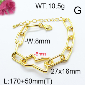Fashion Brass Bracelet  F6B404613vhmv-J125